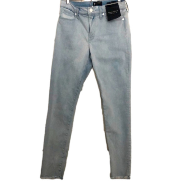 BANANA Republic Women’s Premium Denim Mid Rise Skinny Raw Hem Ankle Jeans Sz 27 - Picture 1 of 8